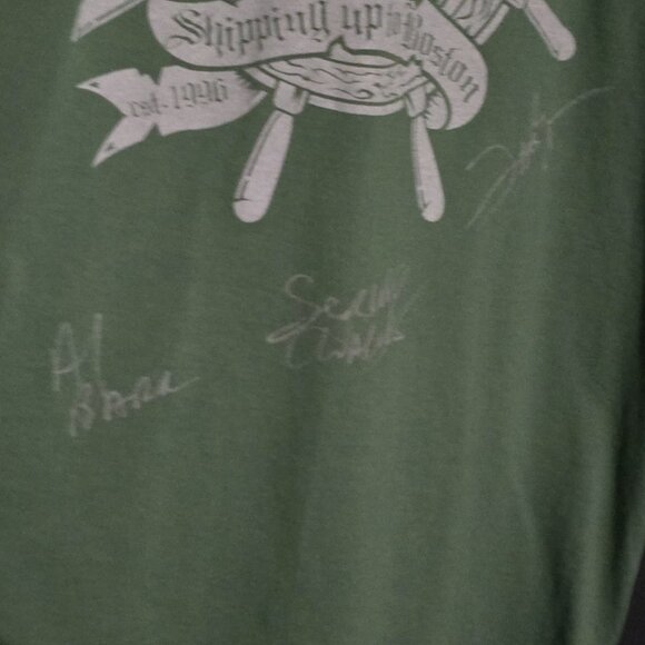 Made in USA SIGNED Dropkick Murphys Shipping Up to Boston SS Crewneck Green L* - Picture 4 of 7